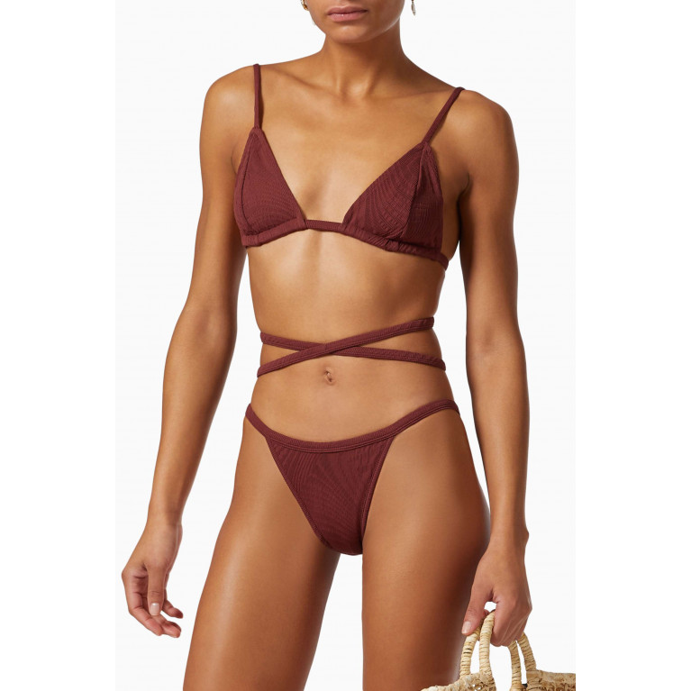 Fella Swim - Akira Bikini Top in Textured Lycra