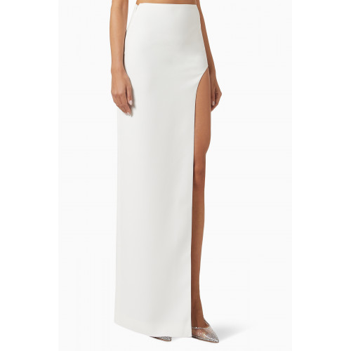 Monot - Side Slit Maxi Skirt White