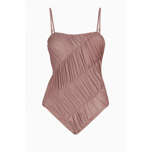 Isa Boulder - Ruched Swimsuit Pink