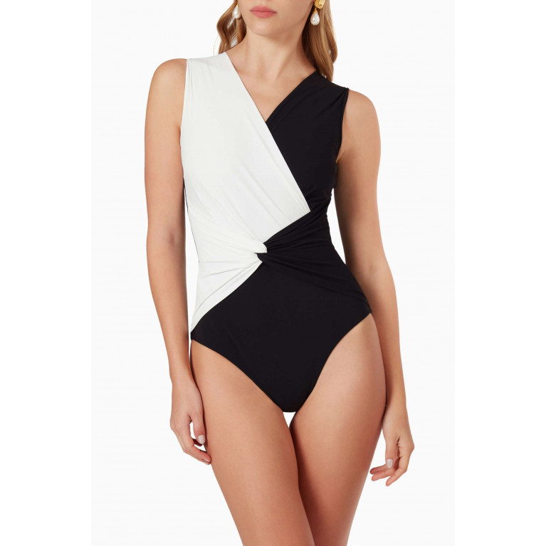 Chiara Boni La Petite Robe - Colour Block One-piece Swimsuit