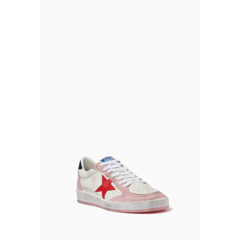 Golden Goose Deluxe Brand - Ball Star Sneakers with Suede Inserts in Nappa Leather