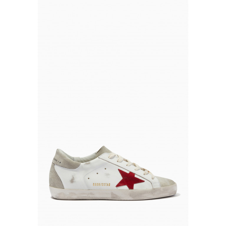 Golden Goose Deluxe Brand - Super-Star Sneakers with Suede Star in Leather