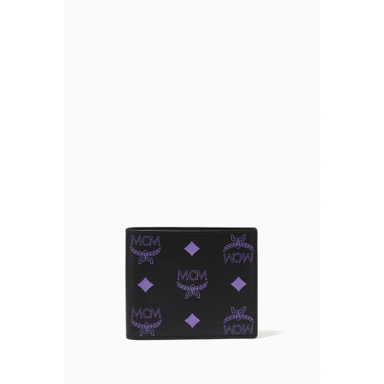 MCM - Bifold Wallet in Color Splash Logo Leather