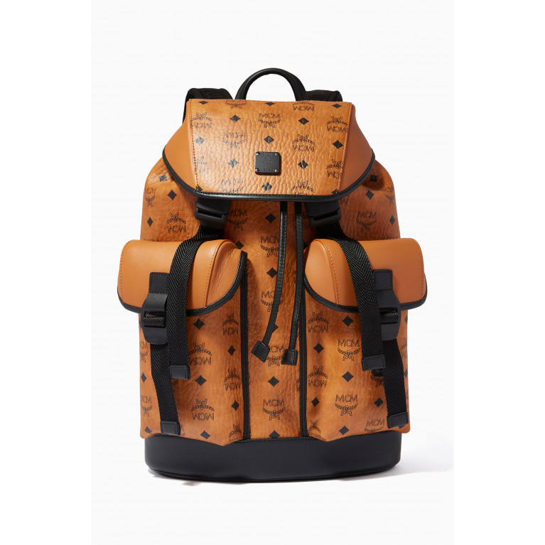 MCM - Medium Brandenburg Backpack in Visetos & Nappa Leather