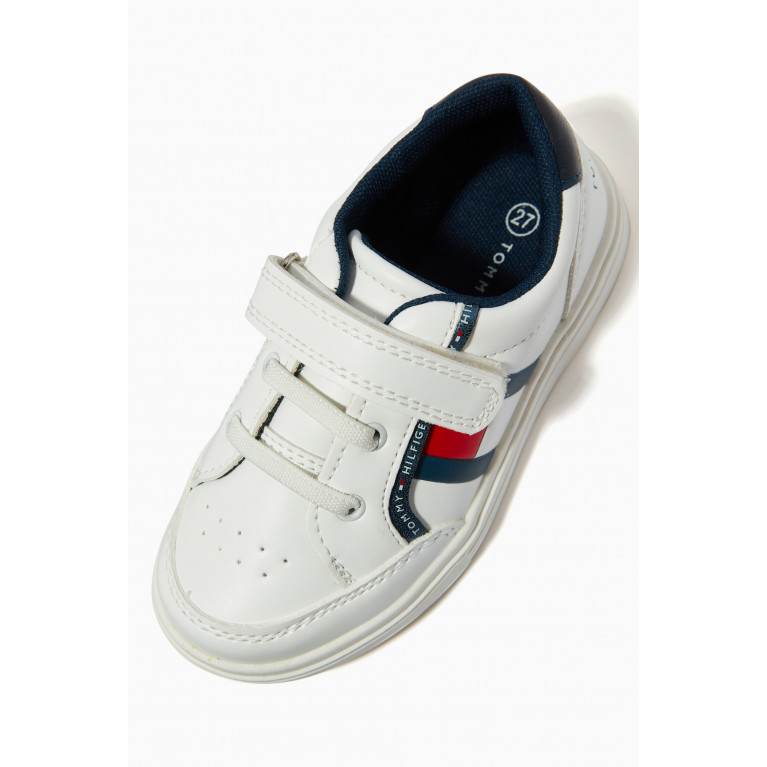 Tommy Hilfiger - Logo Flag Velcro Sneakers in Faux Leather