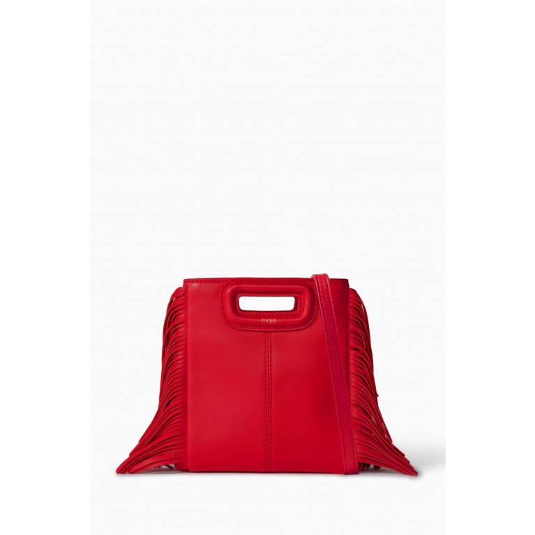 Maje - Mini Lea Bag in Leather Red