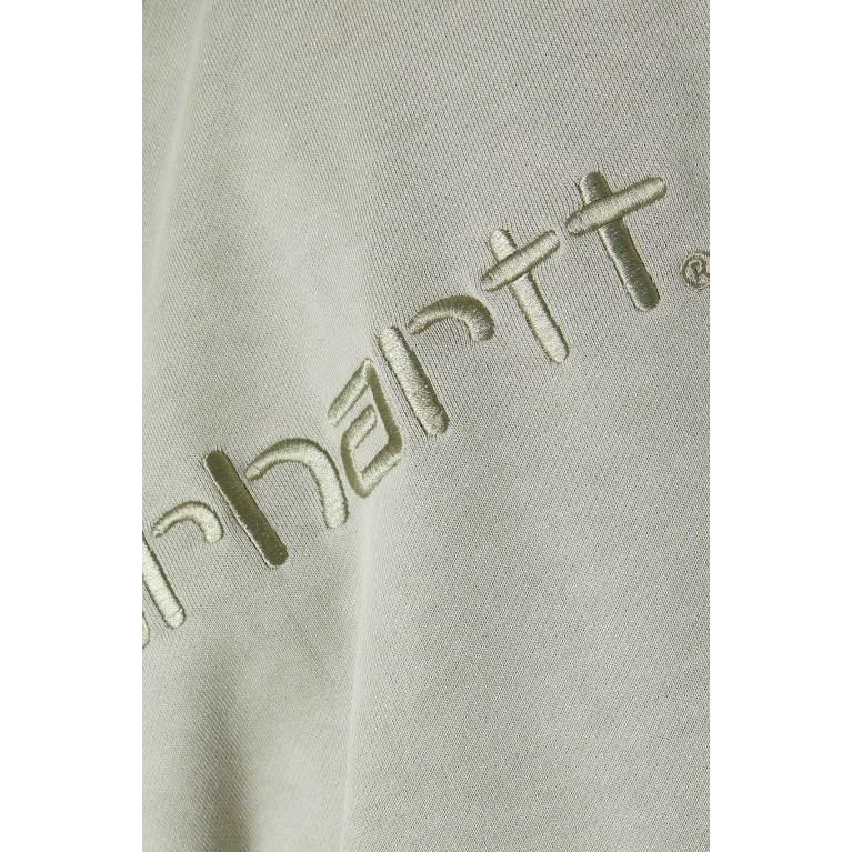 Carhartt WIP - Logo Hoodie in Cotton Twill Green