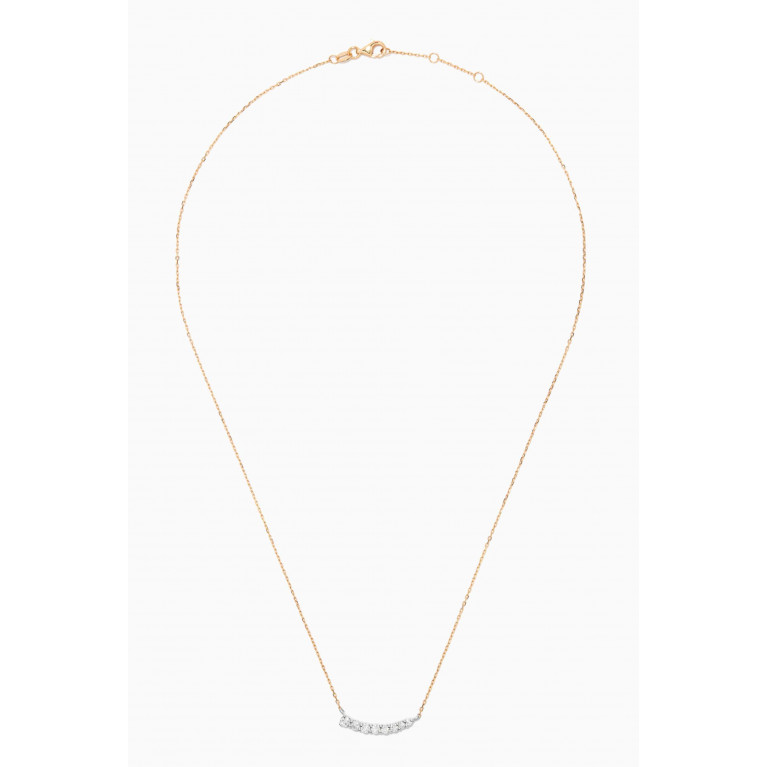 The Golden Collection - Escalate Diamond Necklace in 18kt Yellow Gold