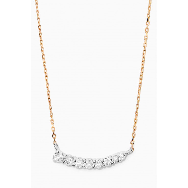The Golden Collection - Escalate Diamond Necklace in 18kt Yellow Gold