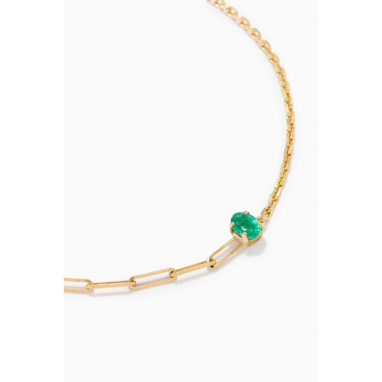 Yvonne Leon - Solitaire Bracelet with Emerald in 18kt Yellow Gold