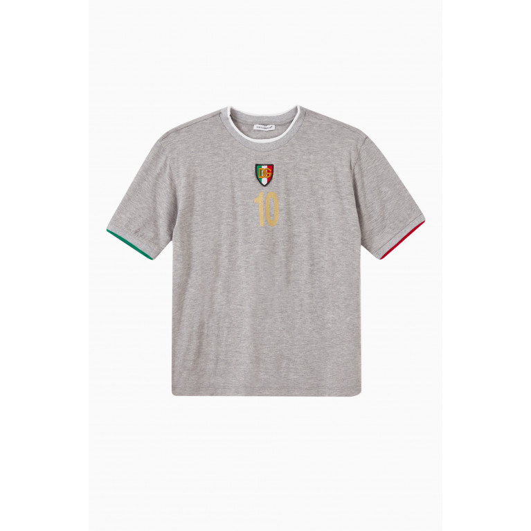 Dolce & Gabbana - Logo Athletic T-shirt in Cotton