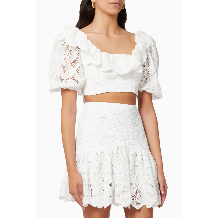 Dahlia Bianca - Libby Blouse in Lace