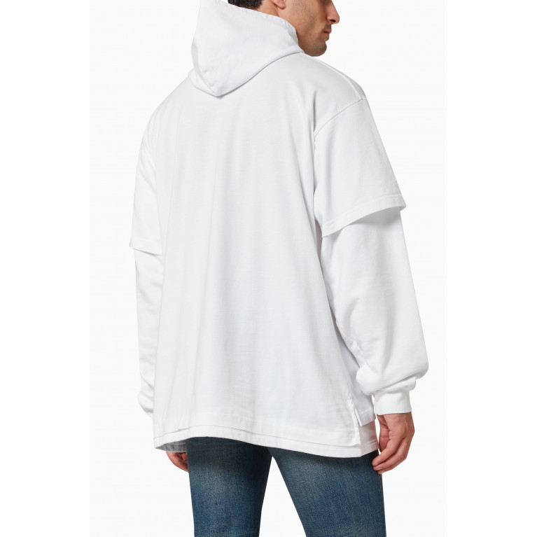 Balenciaga - Slime Double Hooded T-shirt in Vintage Jersey & Fleece