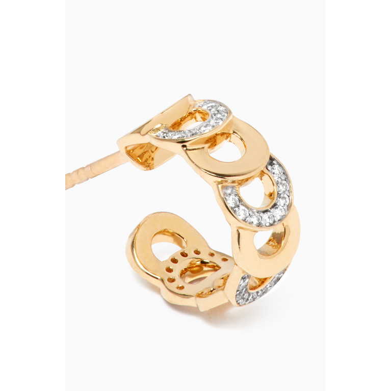 Damas - Revolve Diamond Earrings in 18kt Yellow Gold Yellow