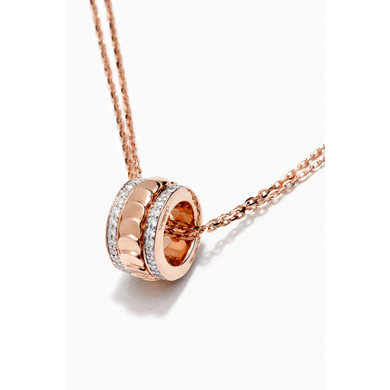Damas - Revolve Diamond Pendant Chain in 18kt Rose and White Gold Rose Gold
