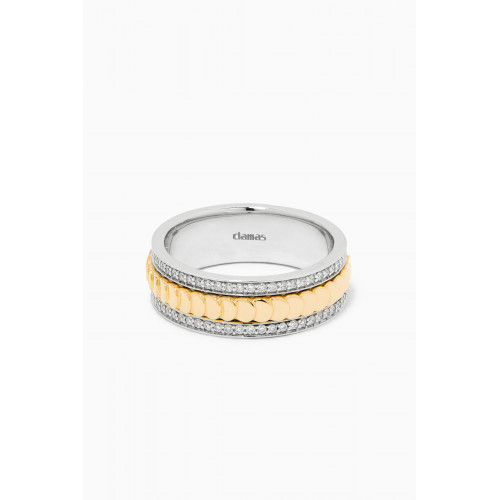 Damas - Revolve Diamond Ring in 18kt Yellow & White Gold Multicolour