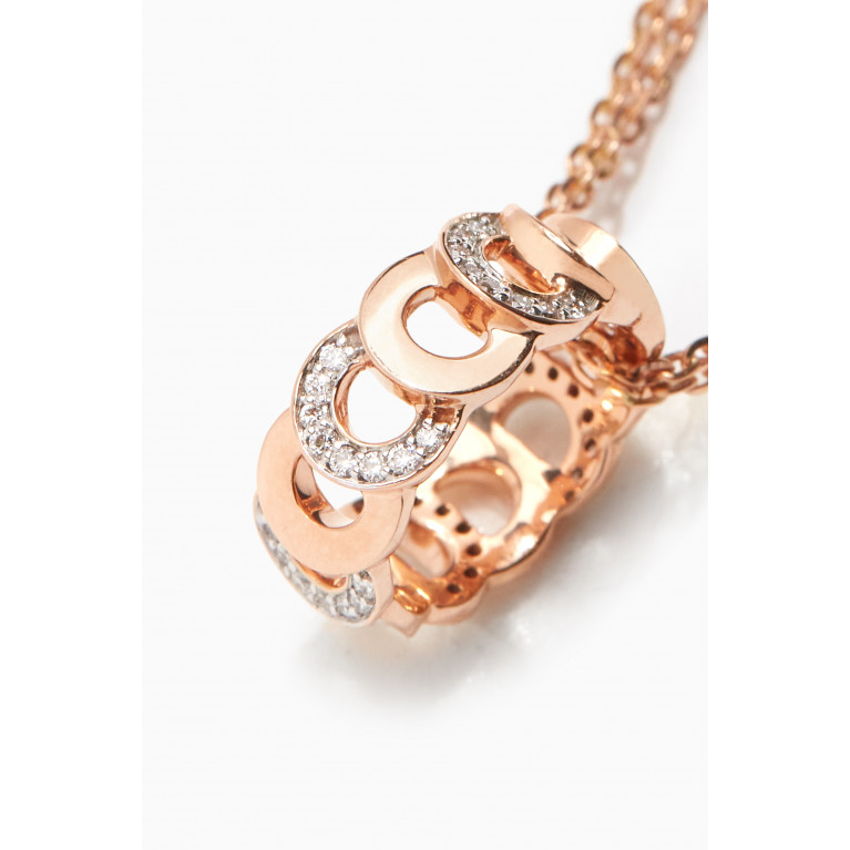 Damas - Revolve Diamond Pendant Chain in 18kt Rose Gold Rose Gold
