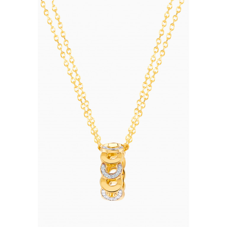 Damas - Revolve Diamond Pendant Chain in 18kt Yellow Gold Yellow
