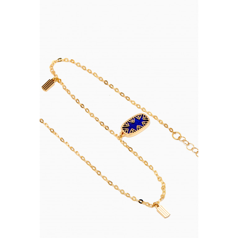 Damas - Amelia Espańa Mother of Pearl Anklet in 18kt Yellow Gold