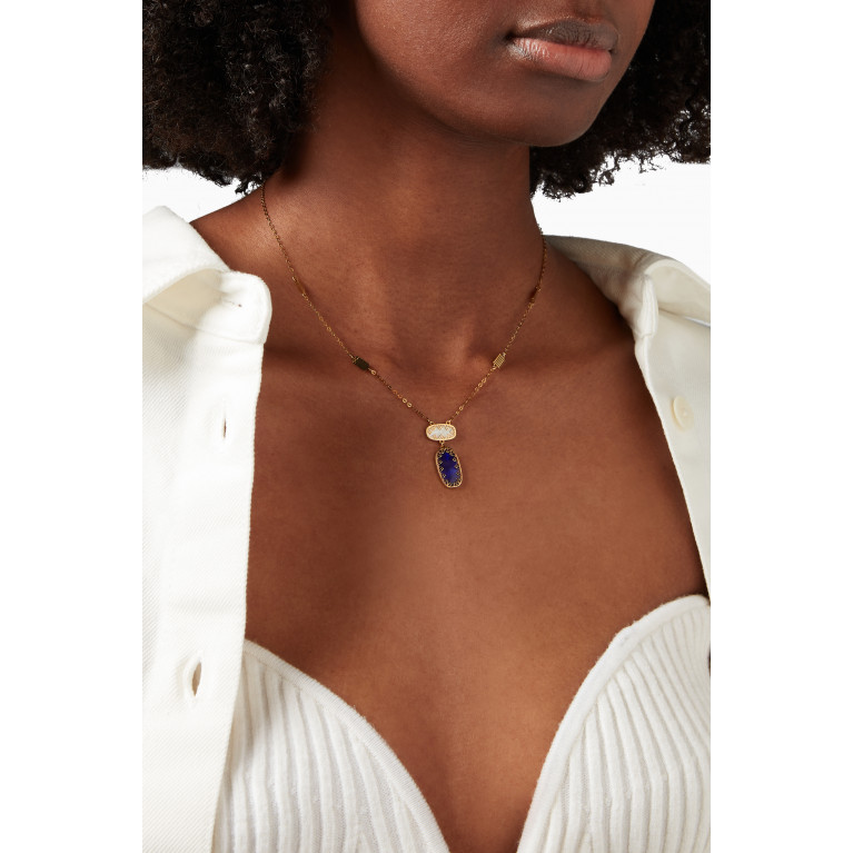 Damas - Amelia Magical Dusk Mother of Pearl Necklace in 18kt Yellow Gold