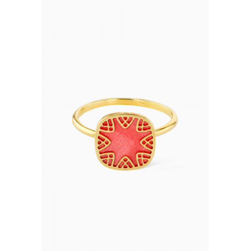 Damas - Amelia Sunrise Mother of Pearl Ring in 18kt Yellow Gold