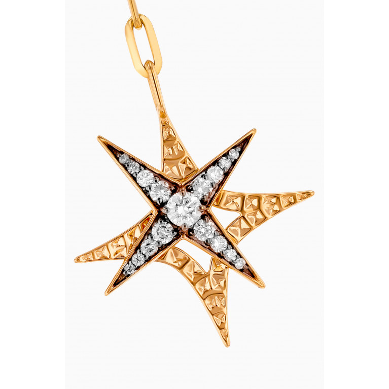 Damas - Star Diamond Drop Earrings in 18kt Yellow Gold