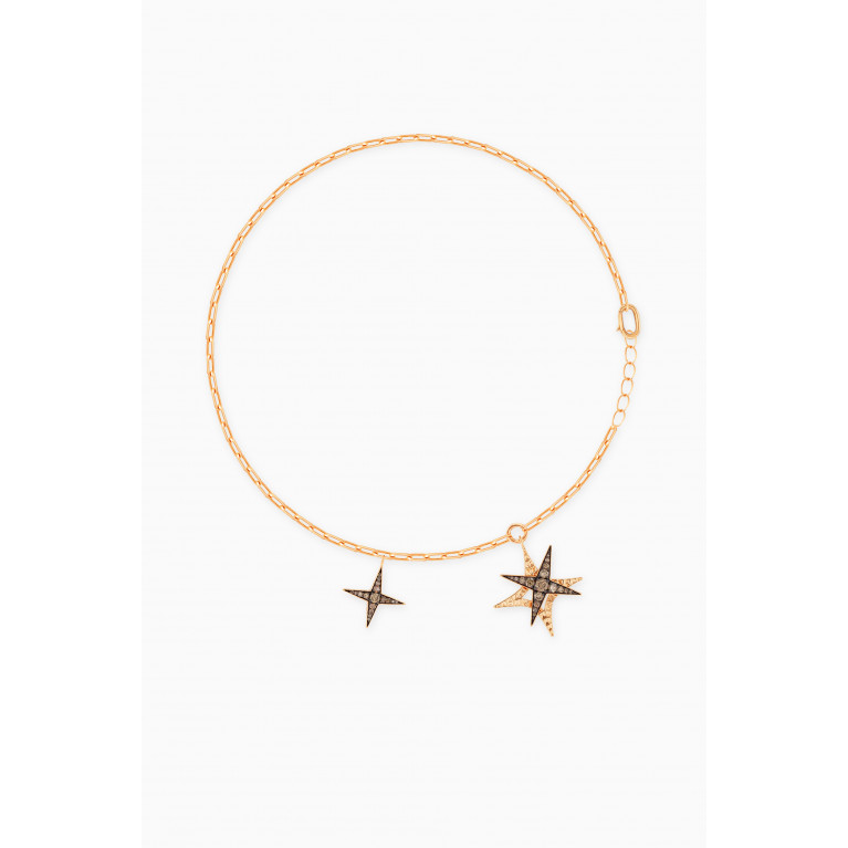 Damas - Star Diamond Charm Bracelet in 18kt Rose Gold
