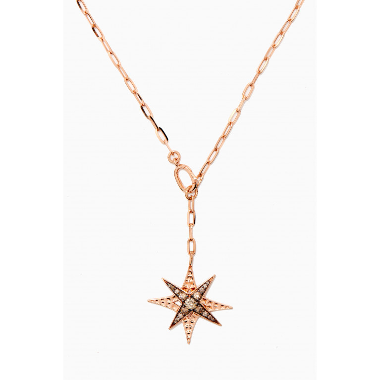 Damas - Star Diamond Necklace in 18kt Rose Gold