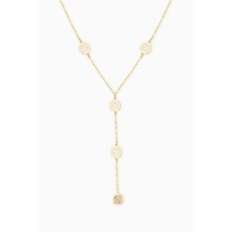 Damas - Amelia Magical Sunrise Mother of Pearl Necklace in 18kt Yellow Gold