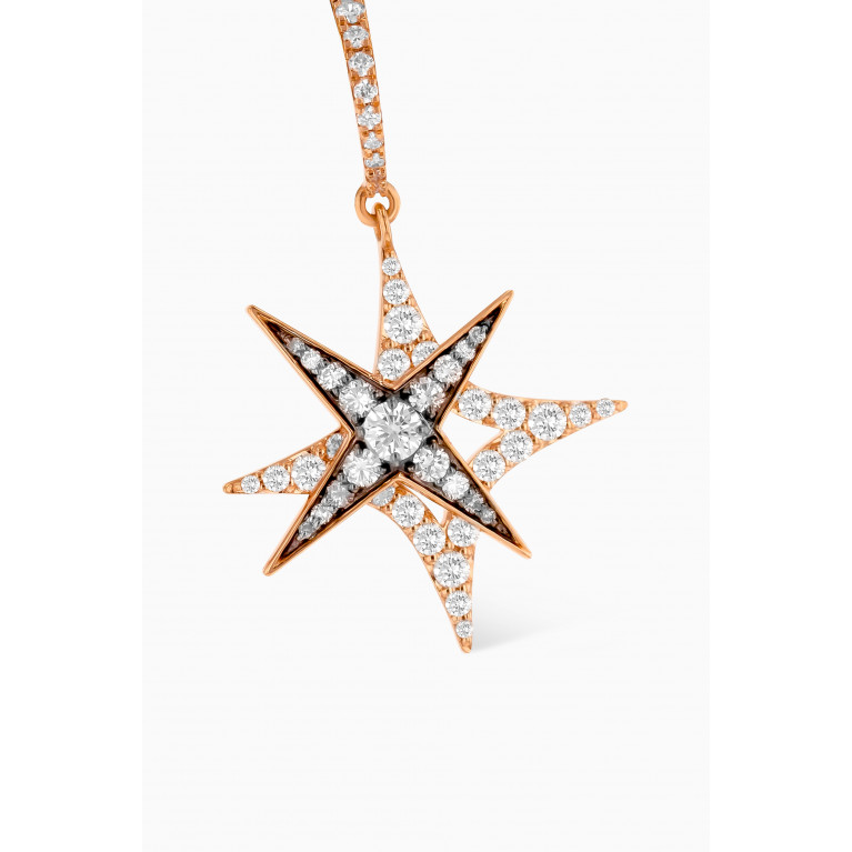 Damas - Star Diamond Drop Earrings in 18kt Rose Gold