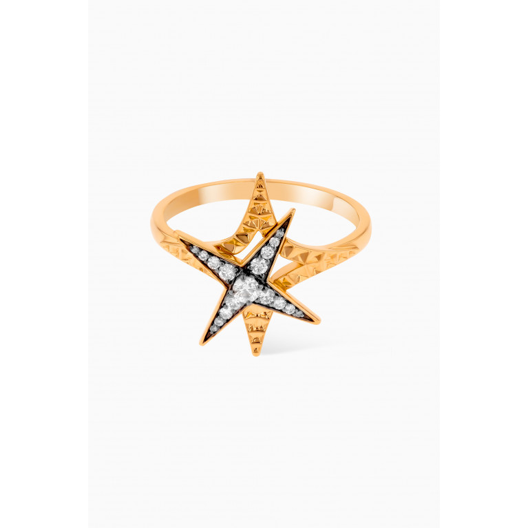 Damas - Star Diamond Ring in 18kt Yellow Gold