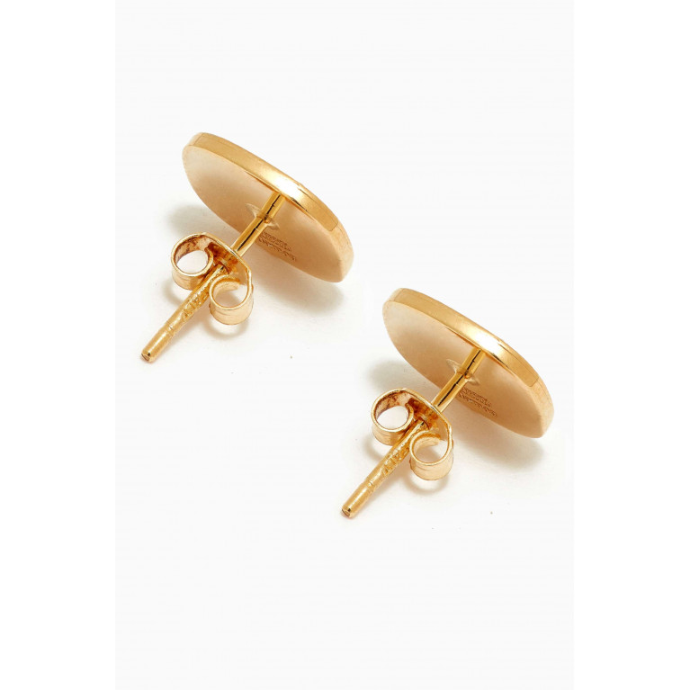 Damas - Amelia Sunrise Mother of Pearl Stud Earrings in 18kt Yellow Gold