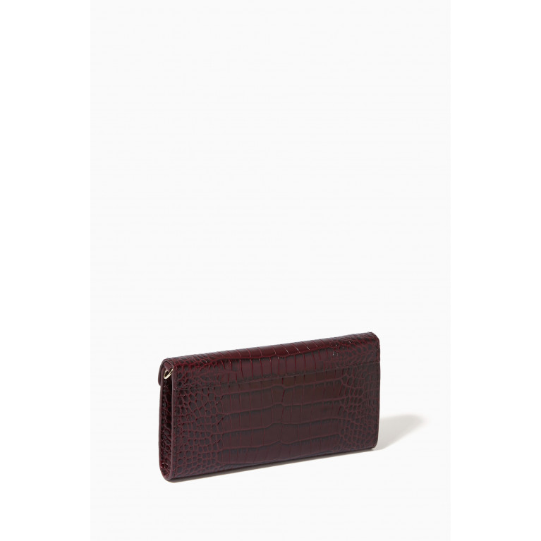 Strathberry - Multrees Chain Wallet in Croc-embossed Leather