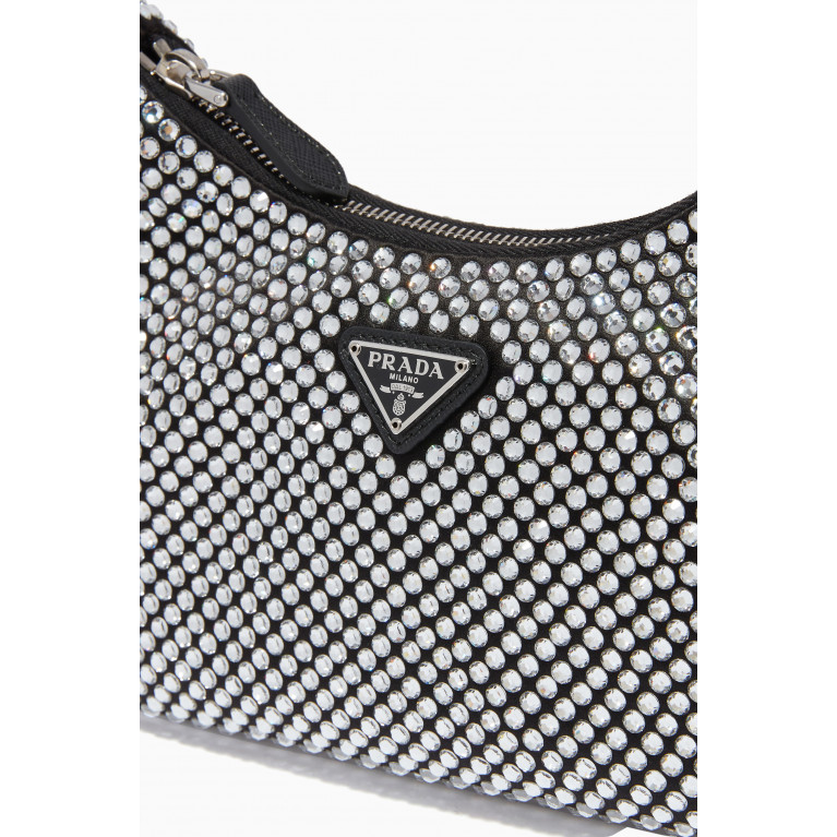 Prada - Prada Re-Edition 2005 Shoulder Bag in Crystal Re-Nylon Silver