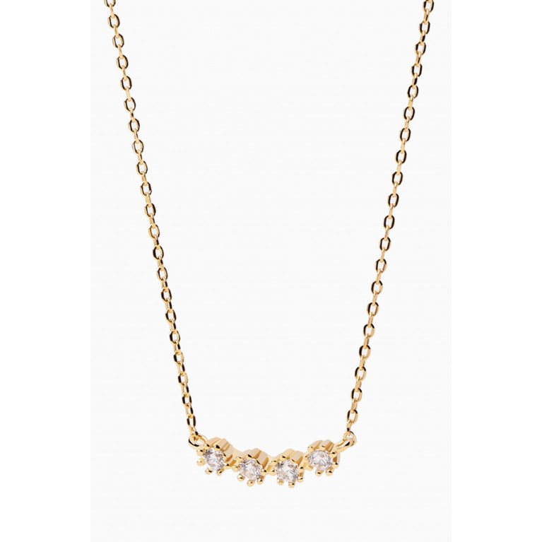 PDPAOLA - White Tide Necklace in 18kt Gold-plated Sterling Silver