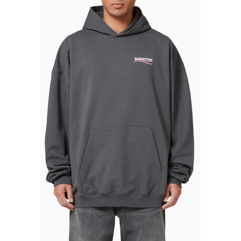 Balenciaga - Political Campaign Large Fit Hoodie in Cotton Fleece