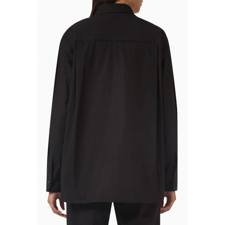 Frankie Shop - Lui Oversized Shirt in Organic Cotton Black