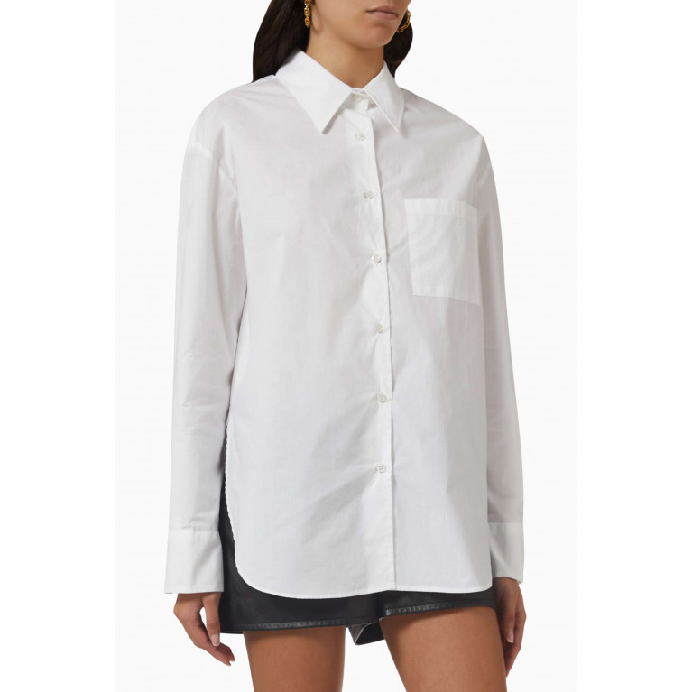 Frankie Shop - Lui Oversized Shirt in Organic Cotton White