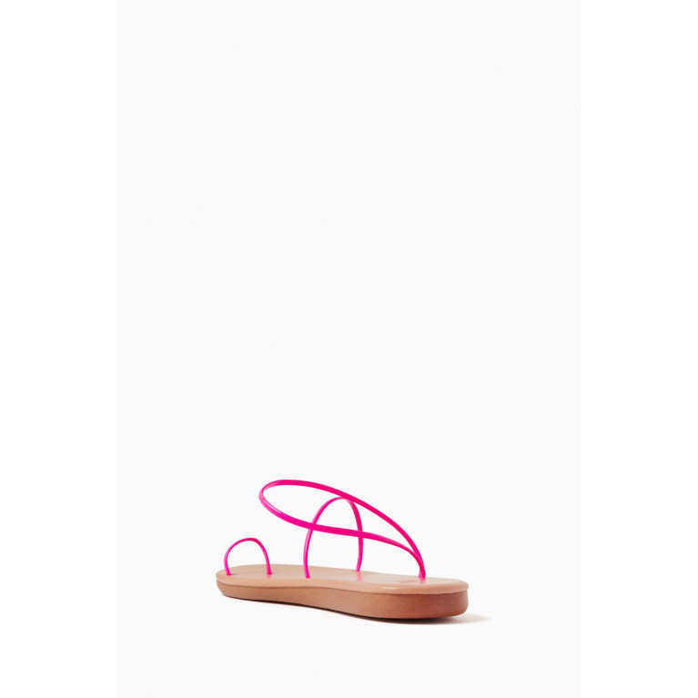 Ancient Greek Sandals - Kansiz Sandals in Faux Leather Pink