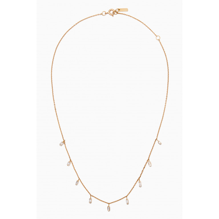 Dima Jewellery - Diamond Charm Necklace in 18kt Yellow Gold