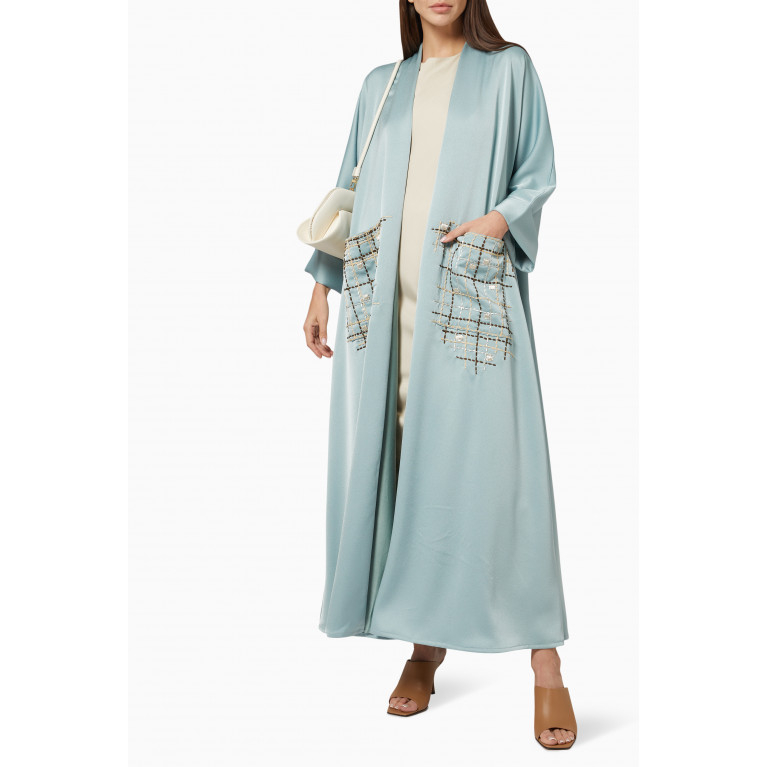 Ghizlan - Embroidered Abaya in Linen