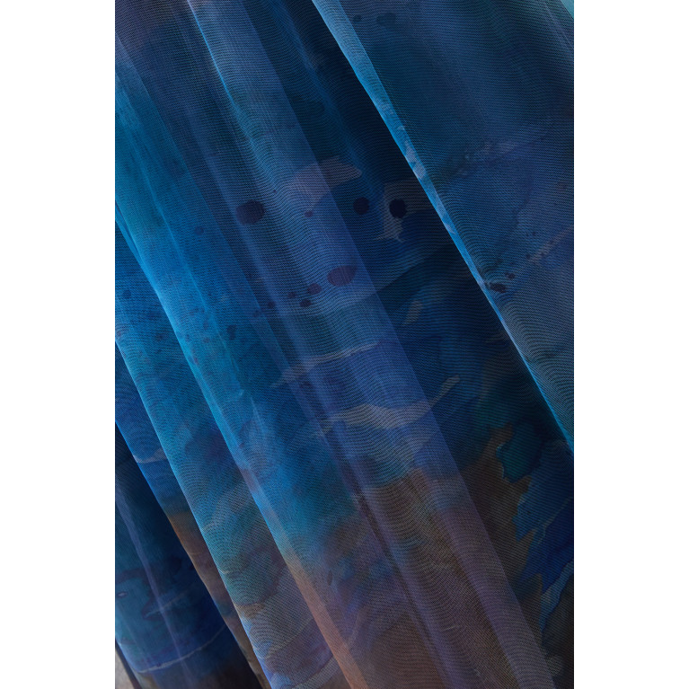 Feryal Al Bastaki - Embroidered Maxi Dress in Tulle