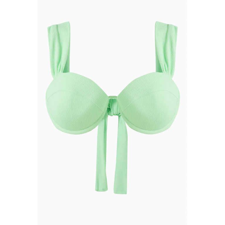 Arabella - The Modern Bustier Bikini Top in LYCRA® Green