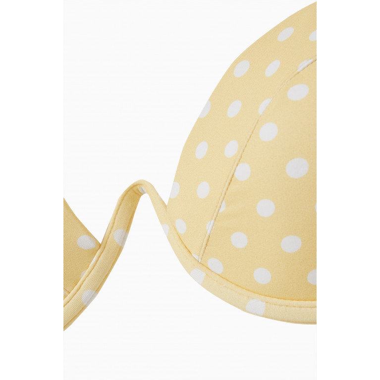 Arabella - The Ruffle Bikini Top in LYCRA® Yellow