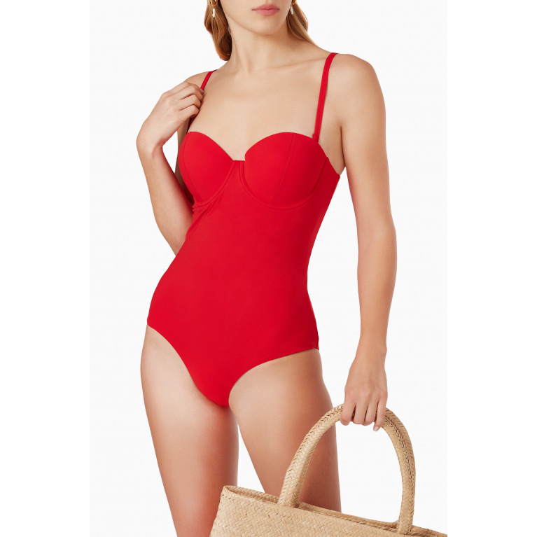 Arabella - The 9.2.9 One Piece Swimsuit in Nylon Red