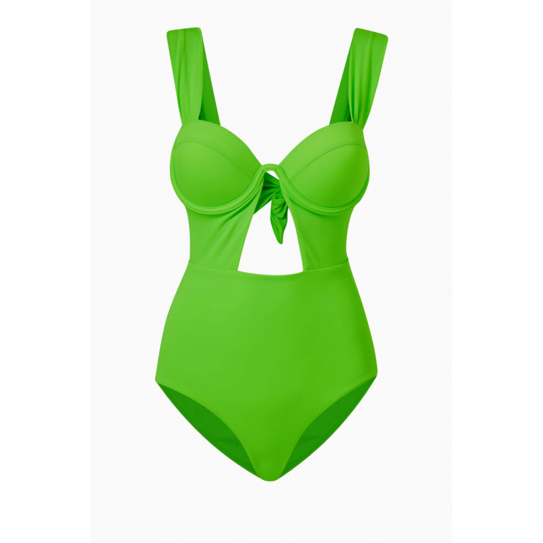Arabella - The Bustier Bodysuit in Nylon Green