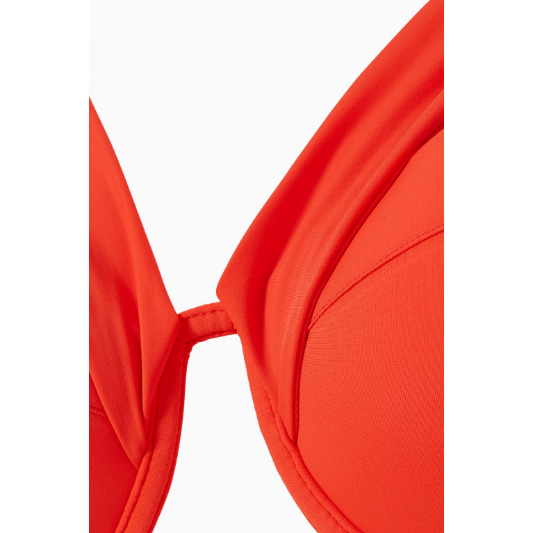 Arabella - Bardot Bustier Bikini Top in LYCRA® Orange