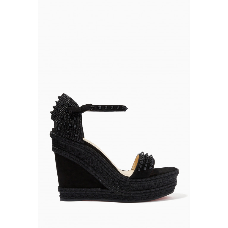 Christian Louboutin - Madmonica 120 Wedge Sandals in Suede