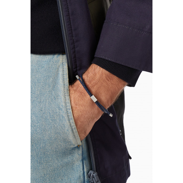 Roderer - Stefano Bracelet in Woven Leather Blue