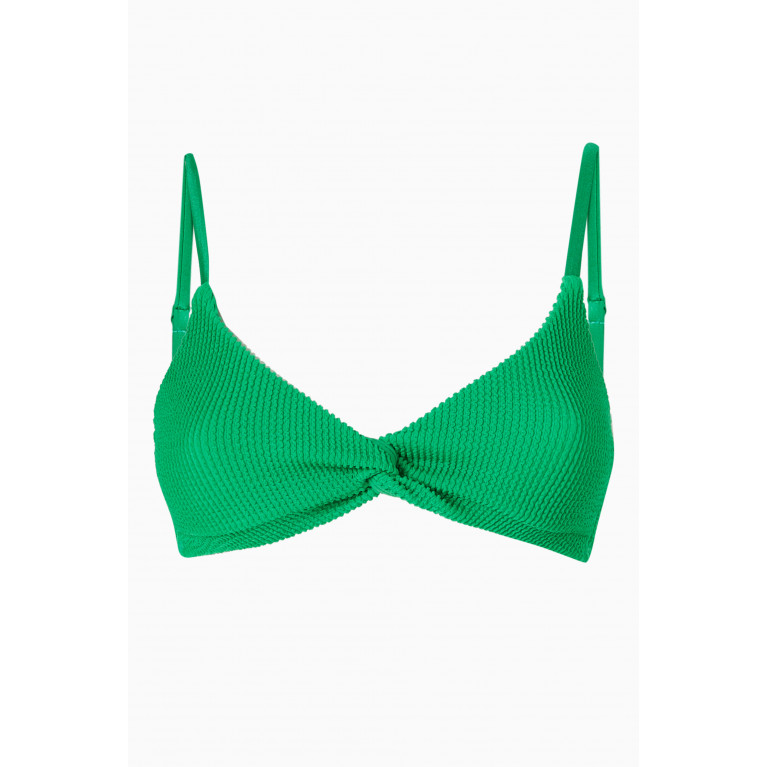 Good American - Always Fits Twist Bikini Top Green